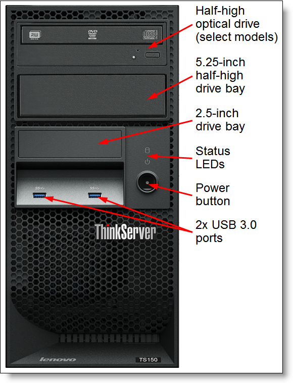 Lenovo ThinkServer TS150 (Intel Xeon E3-1200 v5/v6, Core i3 