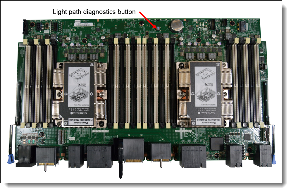 SR950 Compute Board with Light Path Diagnostics button