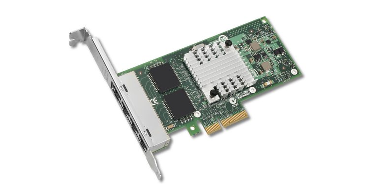 NIC Jeirdus with Intel 82580 Chipset I340-T4 E1G44HT 1G Gigabit Ethernet Network Adapter Quad Copper RJ45 Ports PCI Express 2.0 X4 